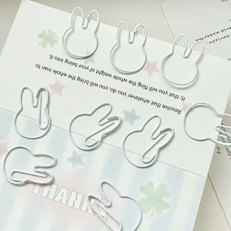 Neuer Miffy-Kaninchen-Büroklammer in Spezialform, kreativer Cartoon-Stil, niedliche Metall-Büroklammer für Schüler, spezielle Lesezeichen-Dekorationsklammer – Detail 3