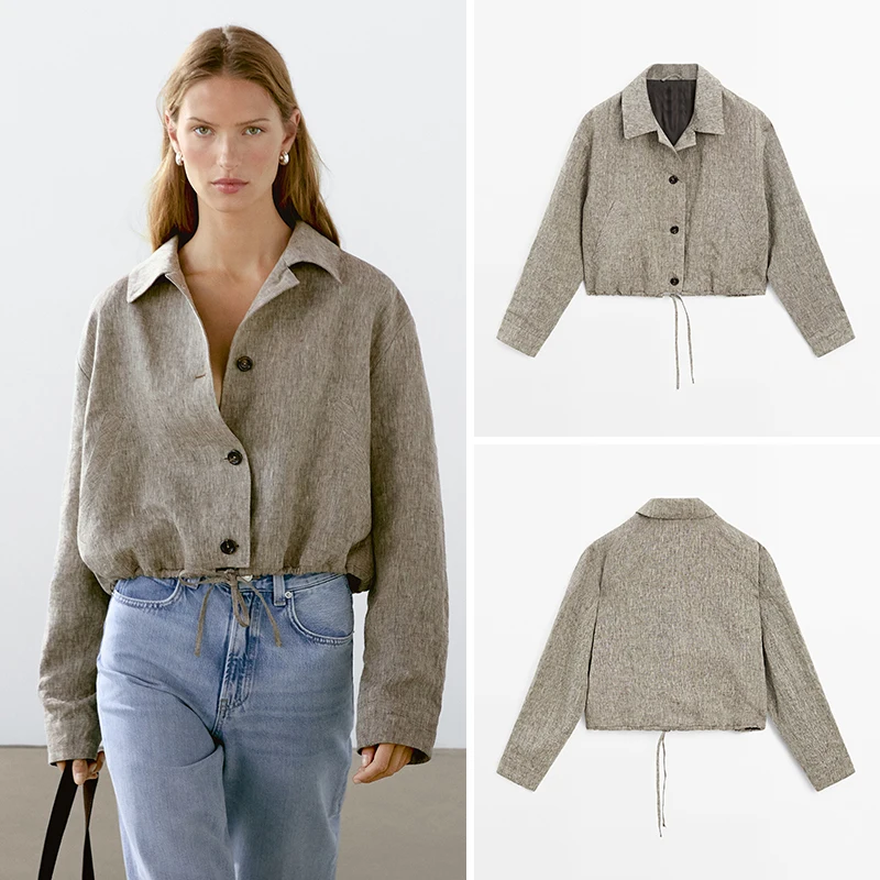 

Новое осеннее женское пальто с воротником-пилотом Jaet ort Outerwear Street Sle Long Sve на одной пуговице, модное женское пальто