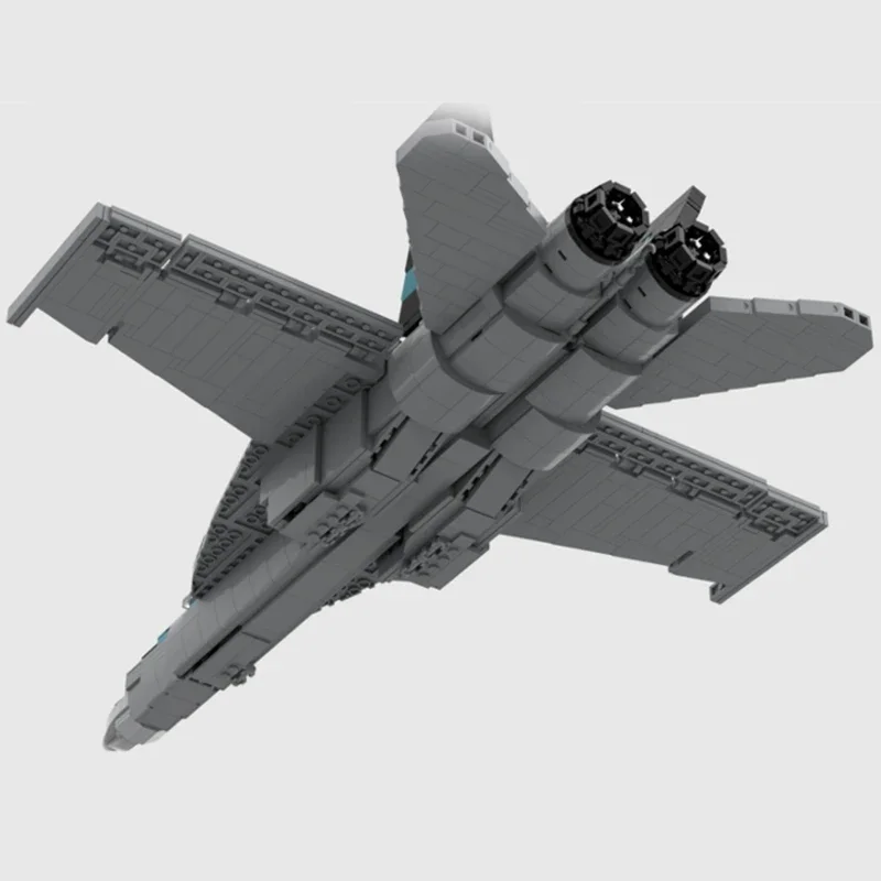 سلسلة عسكرية Moc قوالب بناء FA-18 نموذج مقاتلة تكنولوجيا وحدات كتل البناء لتقوم بها بنفسك تجميع لعبة هدايا العيد