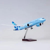 1:130 Scale 43cm Etihad Airways B787 Resin Diecast Airplane With LED Light Landing Gear Living Room Decor Aviation Model Gifts
