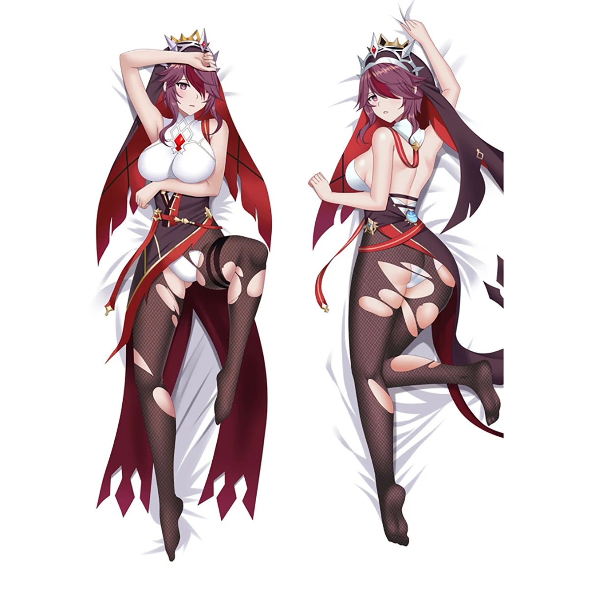 

Sexy Customize Hugging Body Pillowcase Anime Cosplay Dakimakura Pillows Case Otaku Genshin Impact Rosaria Cover