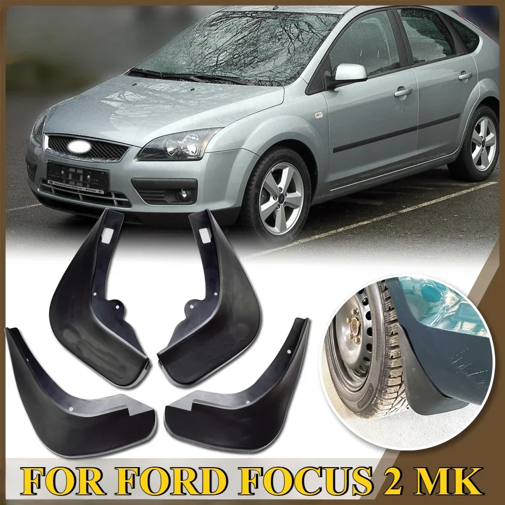 Car Mud Flaps For Ford Focus 2 mk2 European Version Hatchback MK2 Front Rear Mudguard Splash Guards Fender custom