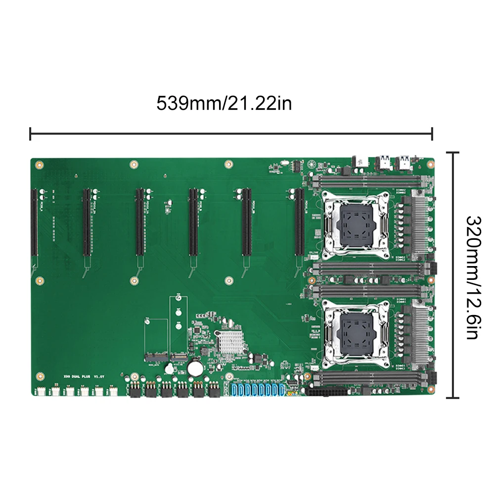 PC Zubehör X99 DUAL PLUS Mining Mainboard NVME M.2 LGA 2011-3 V3/V4 CPU Sockel Computer Motherboard 4*PCIe3.0X16+2*PCIe3.0X8
