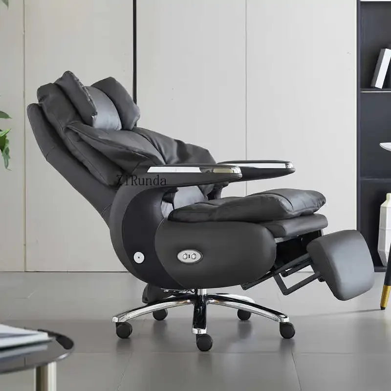 Electric Boss Chair Leather Office Reclining Computer Chair Multifunctional Comfortable Business Chair