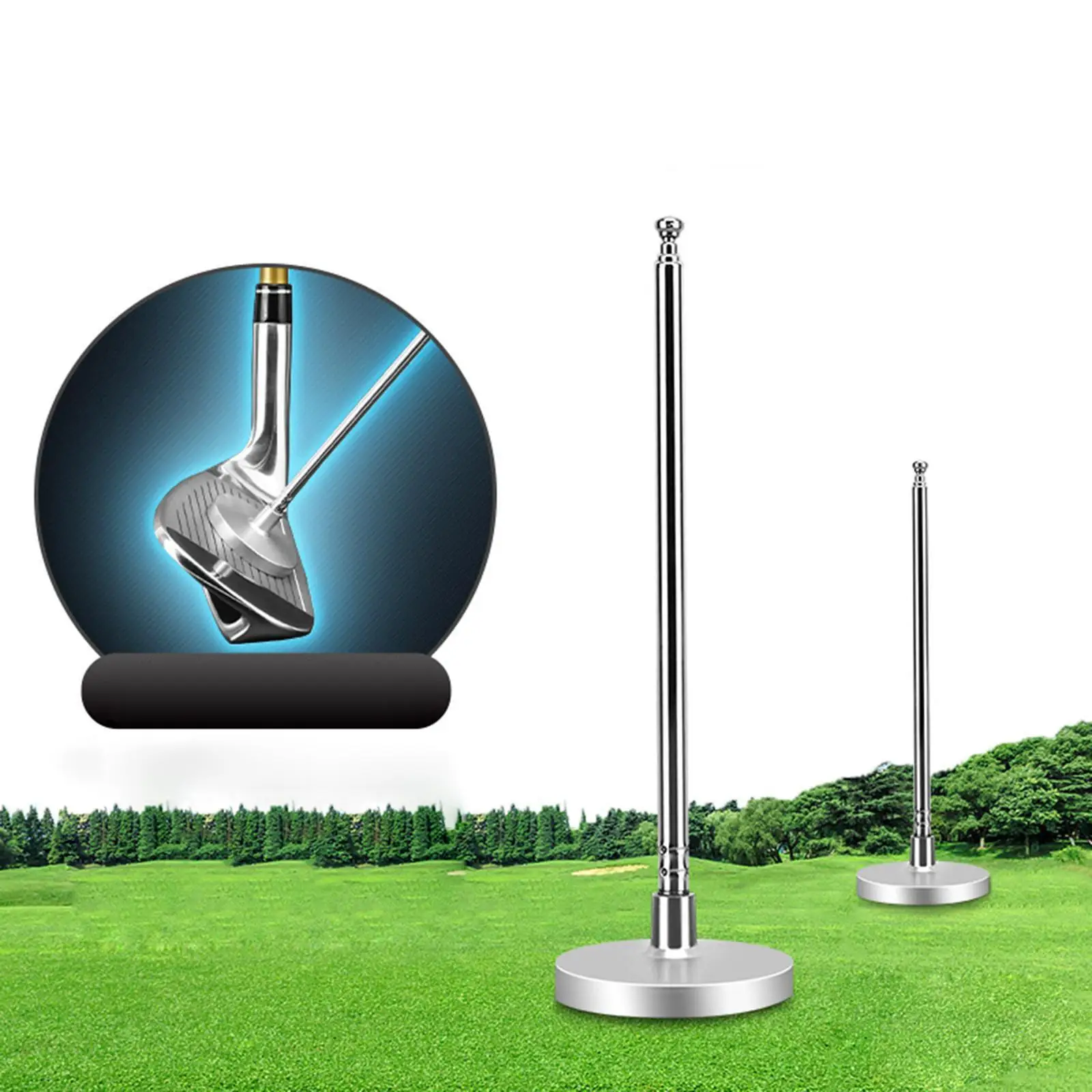 Indoor Outdoor Aluminium Golfing Direction Indicator Rust-proof Easy Storage Training Cutting