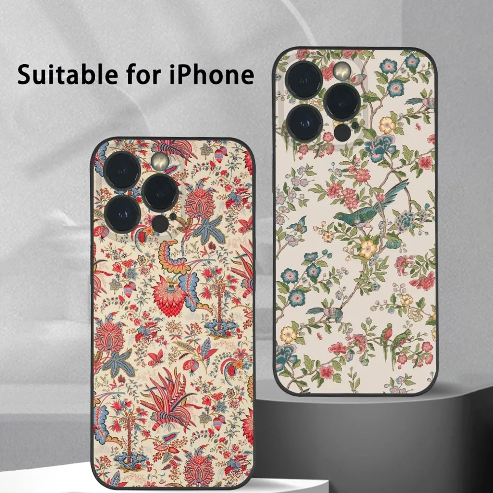 Fashion Wildflower Bow Girls Phone Case For IPhone 16 15 14 13 12 11 Pro Max Plus Mini Frosted Soft Shell Funda