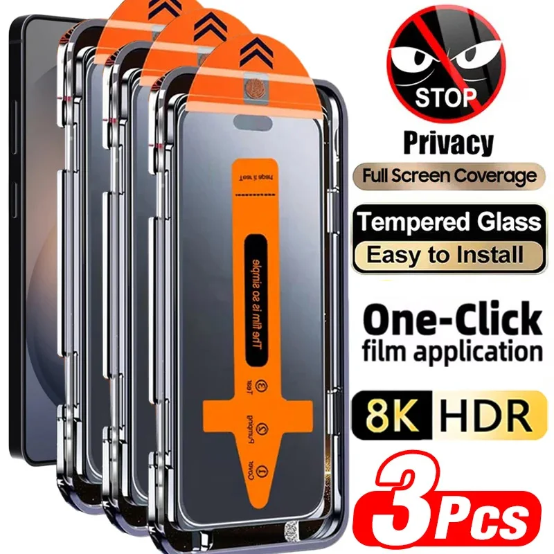 3 Stück Anti-Spionage Panzerglas für Xiaomi Poco F7 Pro X7 X6 F6 M7 M6 X5 X4 X3 M5 M4 M3 M2 F5 F3 C75 Sichtschutz-Displayschutzfolie