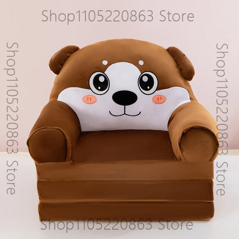 Cartoon sofa for boys and girls, lazy lying, removable and washable, three-layer folding