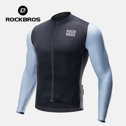 ROCKBROS Men's Bicycle Jackets Summer Long Sleeves Top Jerseys Male Breathable Quick Dry Sports MTB Road Bike Cycling Jacket