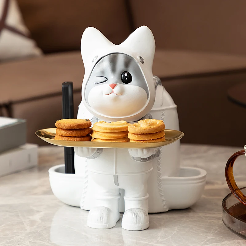 Cute Cat Key Storage Pumping Carton Creative Ornament Entrance Coffee Table Desktop Jewelry Tissue Box