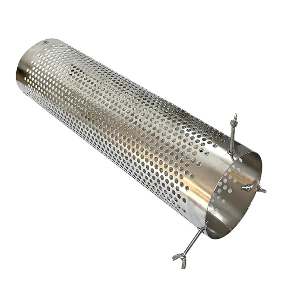 Stainless Steel Chimney Pipe for Outdoor Tent Stoves Featuring Dense Mesh Spark Arrestor and Adjustable Heat Protection Shield