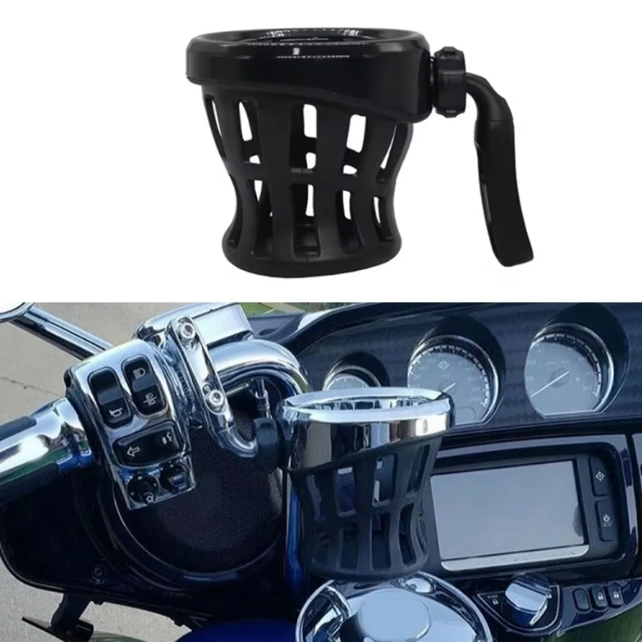 Motorcycle Handlebar Drink Cup Holder Mesh Basket Mounted Drinks Holder Fit for Honda Gold Wing GL1800 2018+  1x