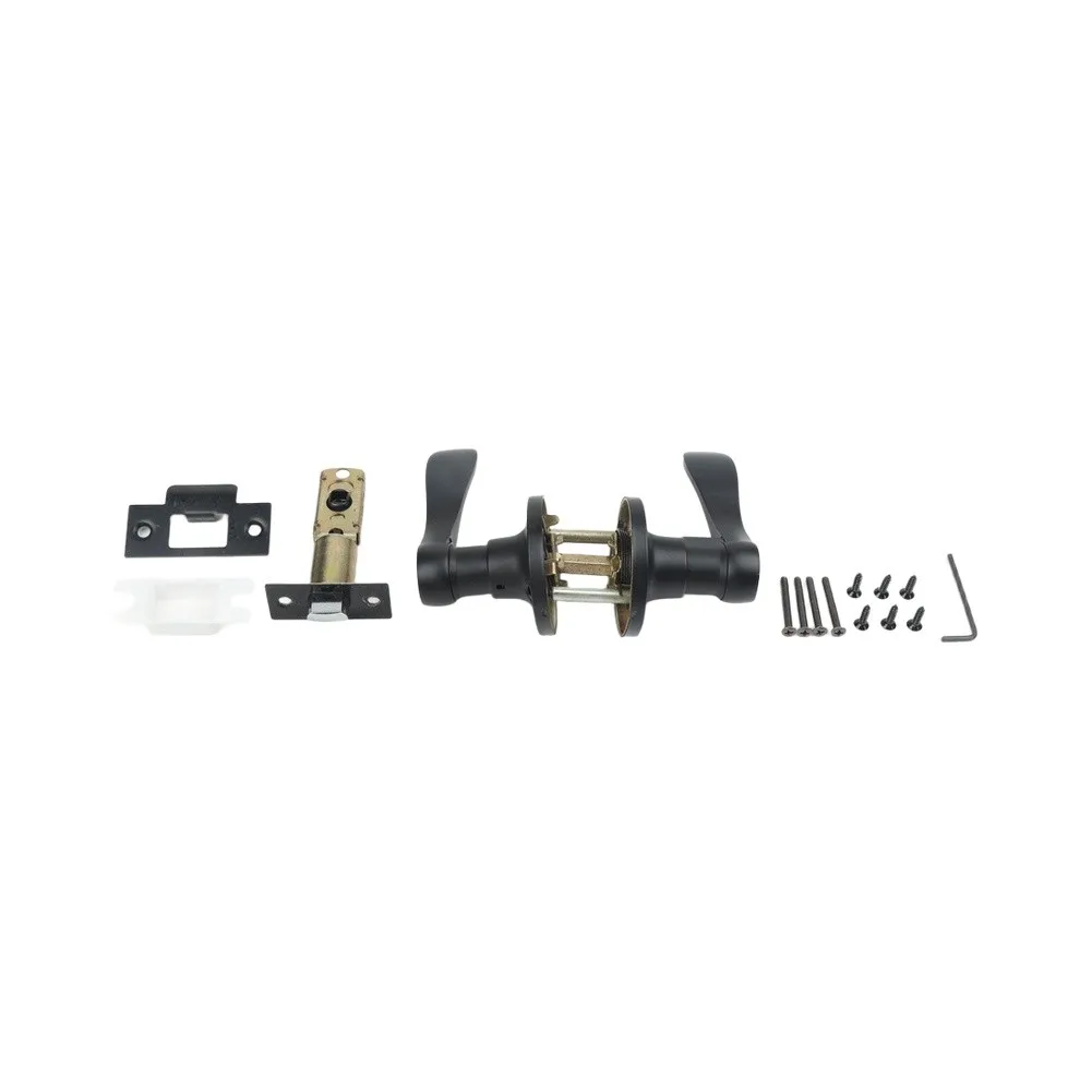 For Standard US Doors Keyless Privacy Door Lever For Home Decor Modernization Black Long-lasting Door Hardware