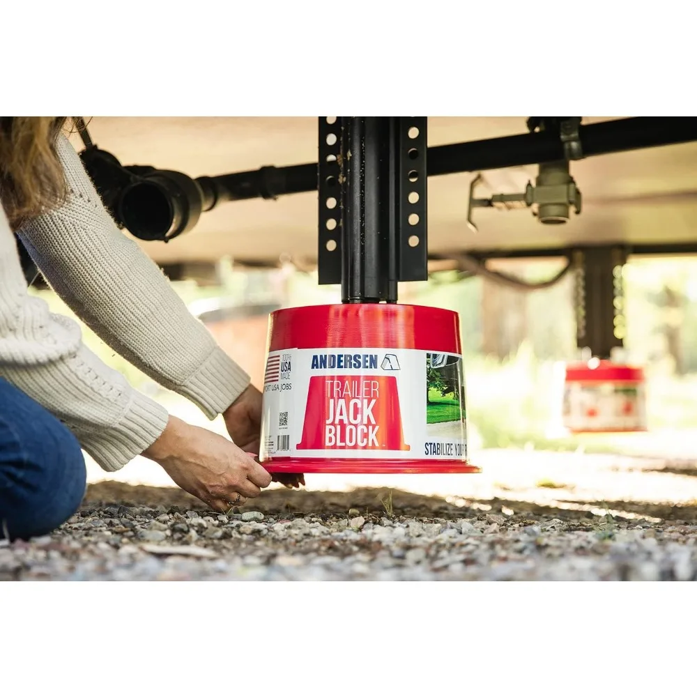Trailer Jack Blocos com Free Clean Passo Nivelamento Bloco Chocks, Acessórios RV, 3608, 6 Pack