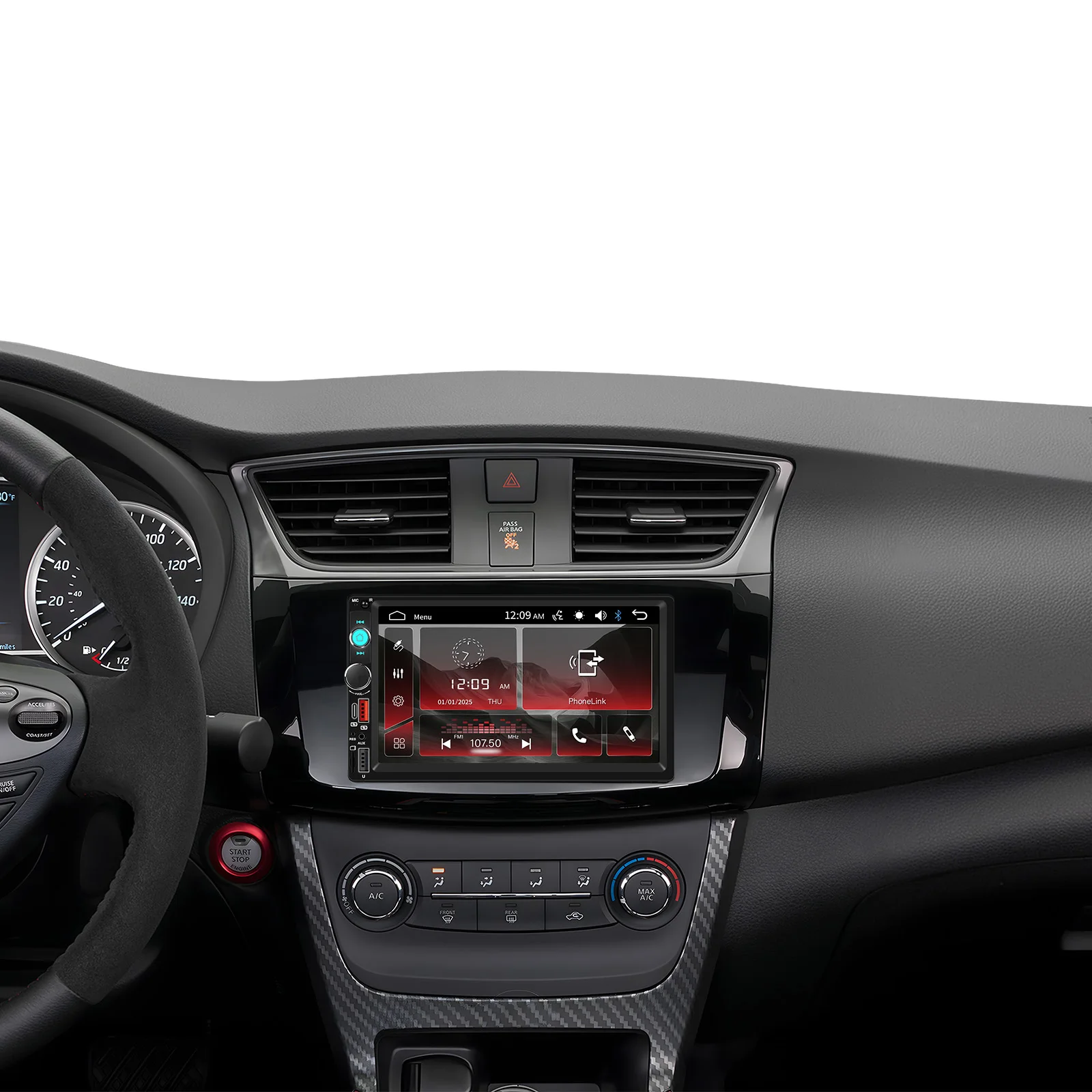 Podofo 2Din راديو السيارة Autoradio 7 "شاشة تعمل باللمس سيارة مشغل وسائط متعددة بلوتوث FM TF سيارة ستيريو مرآة ربط كاميرا الرؤية الخلفية #2