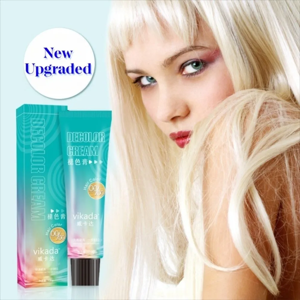 Natural White Gold Fading Paste 9 Degrees Quick Fading Hair Dye Cream Tasteless Hair Bleach Color Decolor Cream