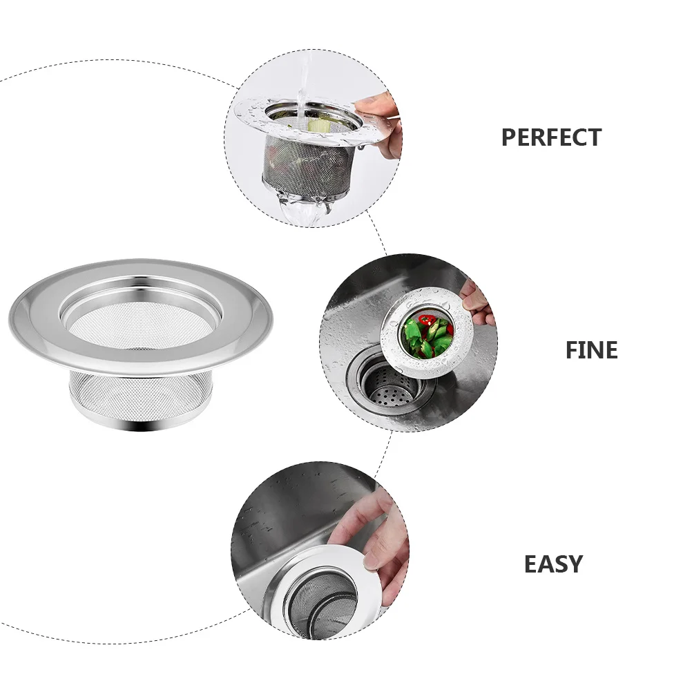2 قطعة مصفاة حوض المطبخ شبكة تصفية المياه قسط الفولاذ المقاوم للصدأ مصفاة استنزاف لبالوعة الحطام الماسك سهلة التنظيف