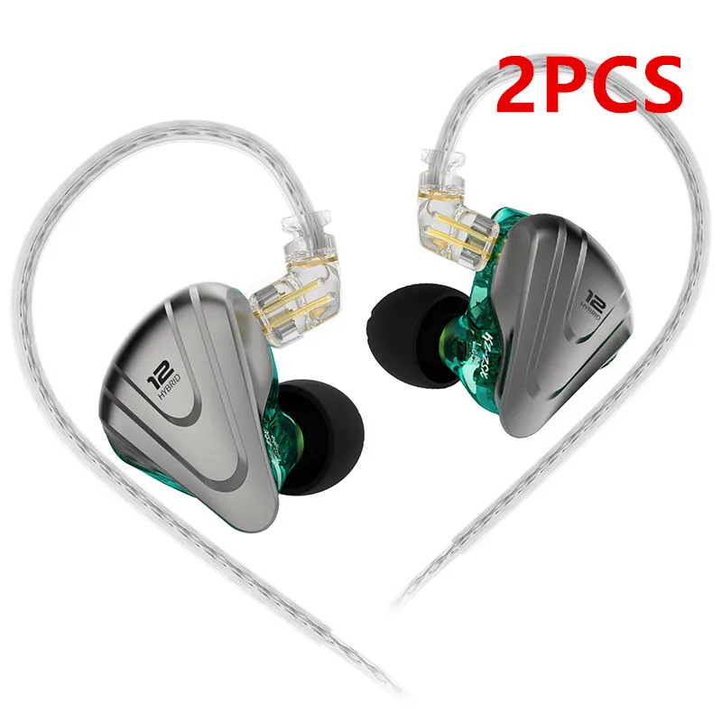 TERMINATOR ２shotgan KZ ZSX Terminator Metal Headset 5BA 1DD Hybrid 12 drivers HIFI