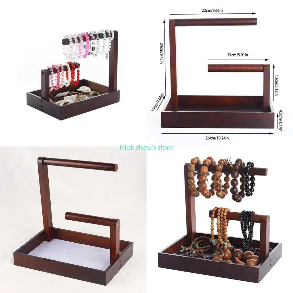 

E15E Подставка для браслета Подставка для браслета Подставка для ювелирных изделий с текстурой дерева для браслета