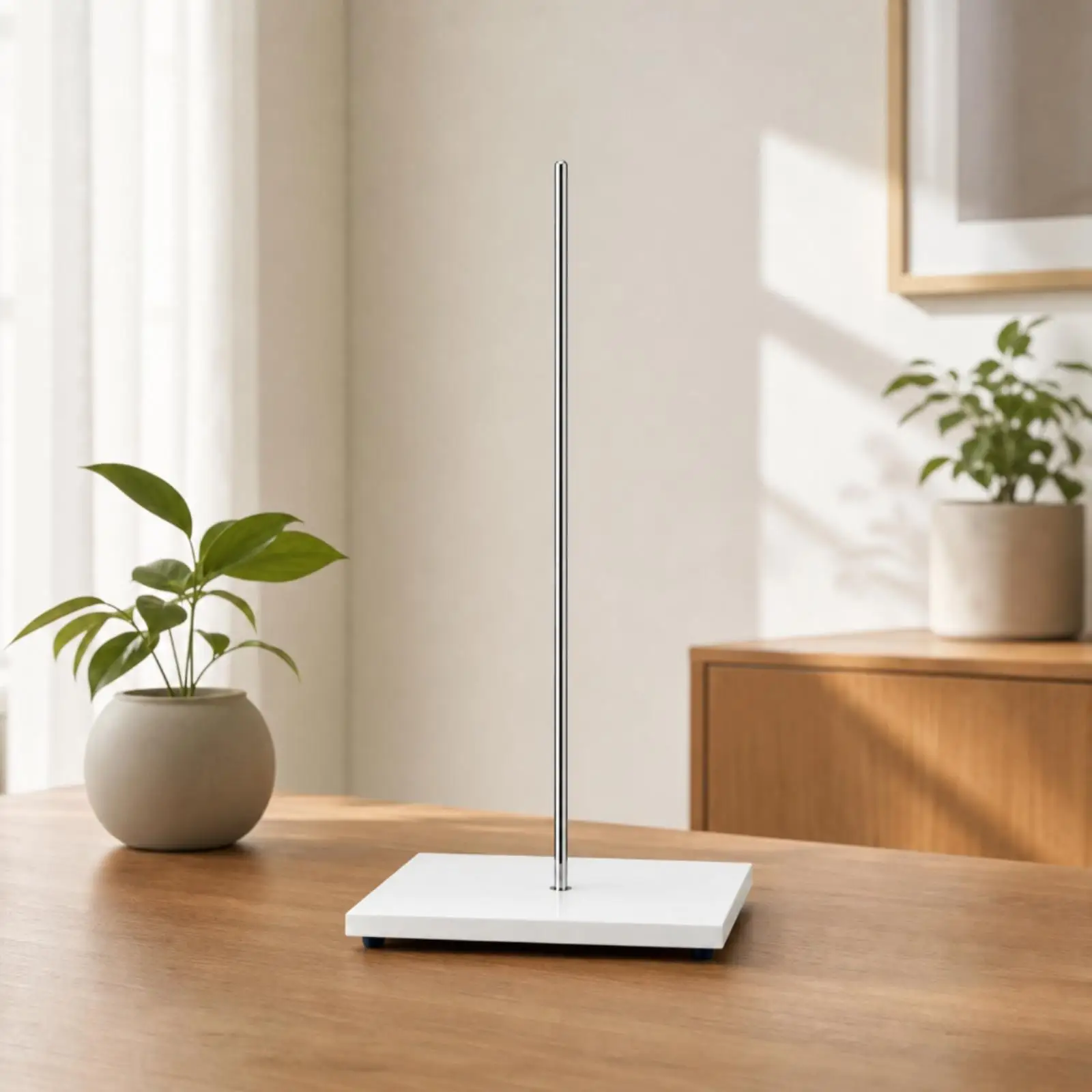 Stable Marble Titration Stand with Metal Support Rod Detachable Design for Lab Experiment Setup Needs