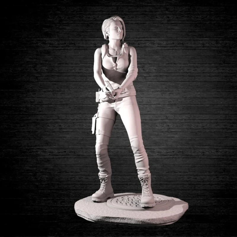 1/ 24 75mm Resin Model Kits Beautiful Girl Soldier Figurine Unpainted RW-065