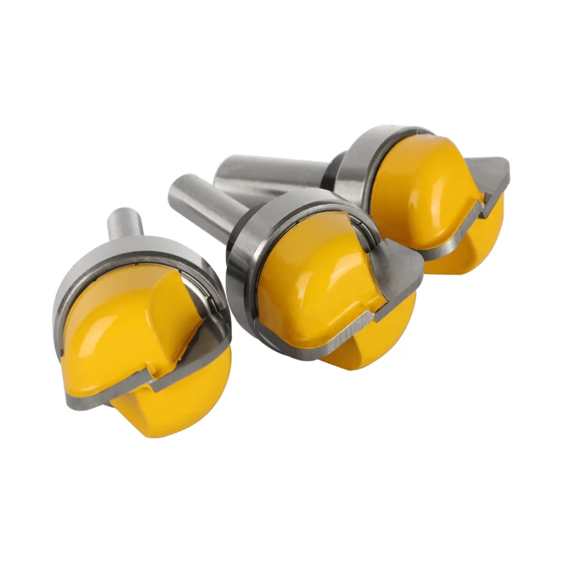 6MM 6.35MM 8MM 12MM 12.7MM Shank Round Nose Bit with Bottom Bearing Router Bit Woodworking Milling Cutter for Wood Bit Face Mill