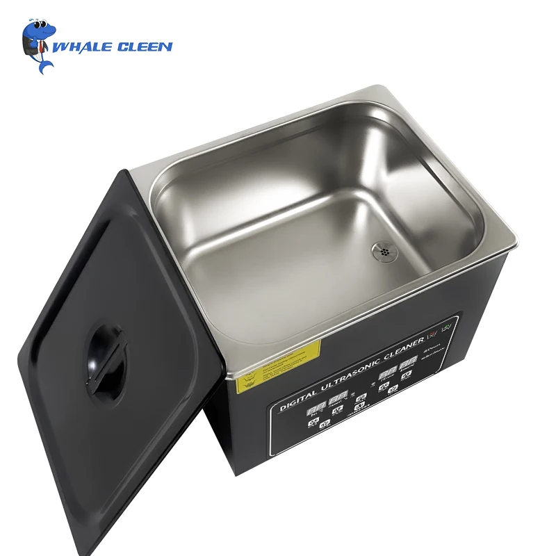 Blue Whale Digital Ultrasonic Cleaner 6.5L Ultrasound Machine with Degas Semiwave Heating for Electric Oven Tank Plate Tray