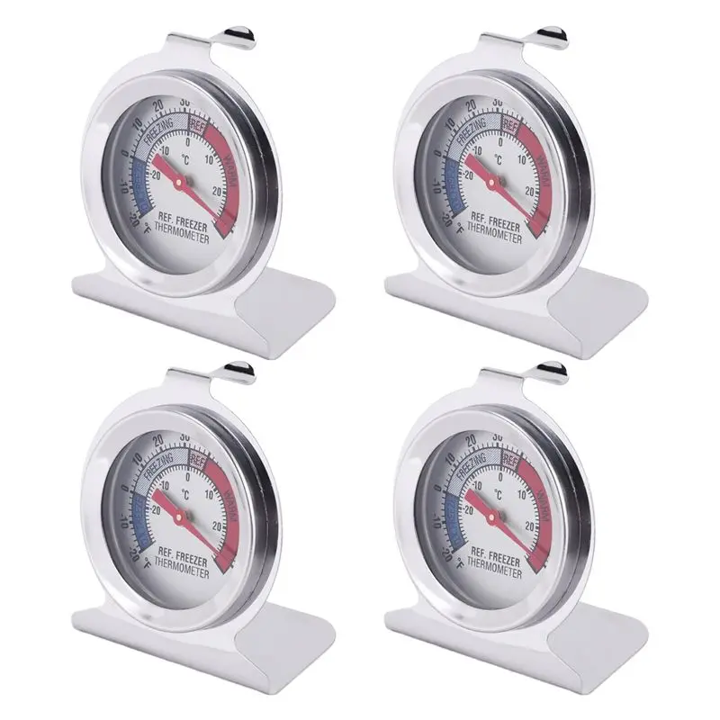 

AEE6-Refrigerator Thermometer, With Red Indicator Thermometer For Freezer Refrigerator Cooler With Hanging Hook And Stand