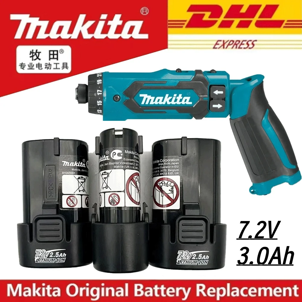 2026 100% New Original 7.2V 3000mAh for Makita BL7010 BL0715 DF010 DF012 DF022 7.2-4 194355-2 194356-3 electric tool battery