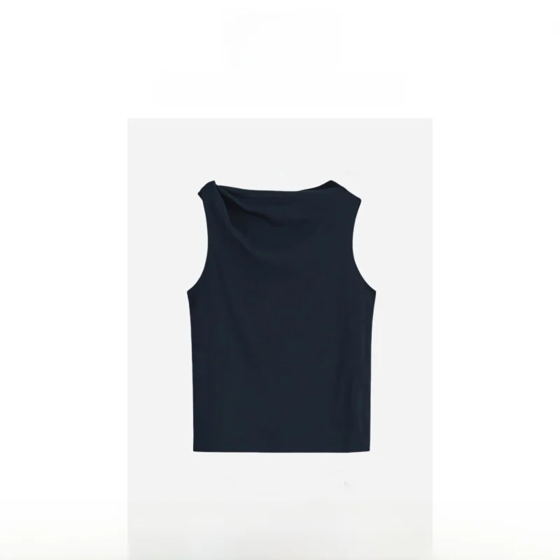 Nothing Written Cotton ter Ne Weste Damen ort Slim Fit Top Sommer Faionable Button Detail Freizeitkleidung