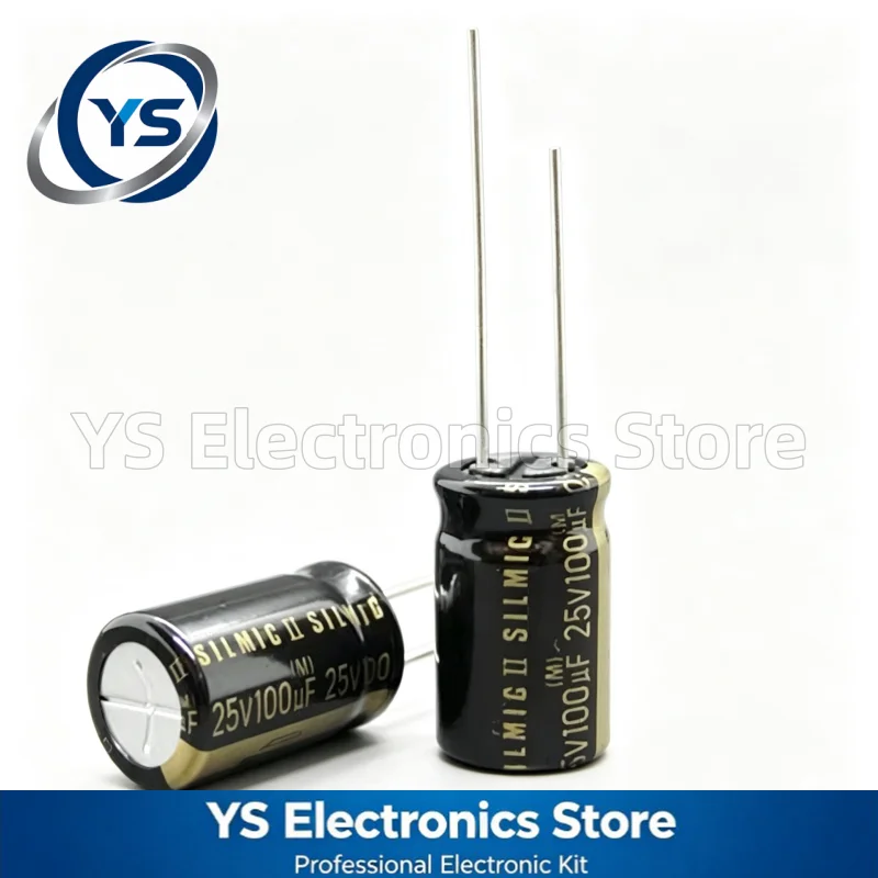 10-200pcs 25V100UF ELNA RFS SILMIC II Series 10X16mm HiFi Audio Capacitor RFS-25V101MH4# 100UF25V 25V 100UF Original and NEW