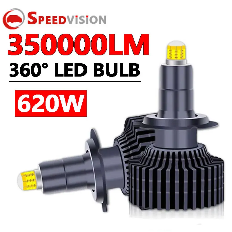 H7 H4 H11 Led Canbus 360 Car Headlight Bulbs 300000LM 620W H1 HB3 9005 HB4 9006 9012 D2S D4S Fog Lights Turbo Lamp For Projector