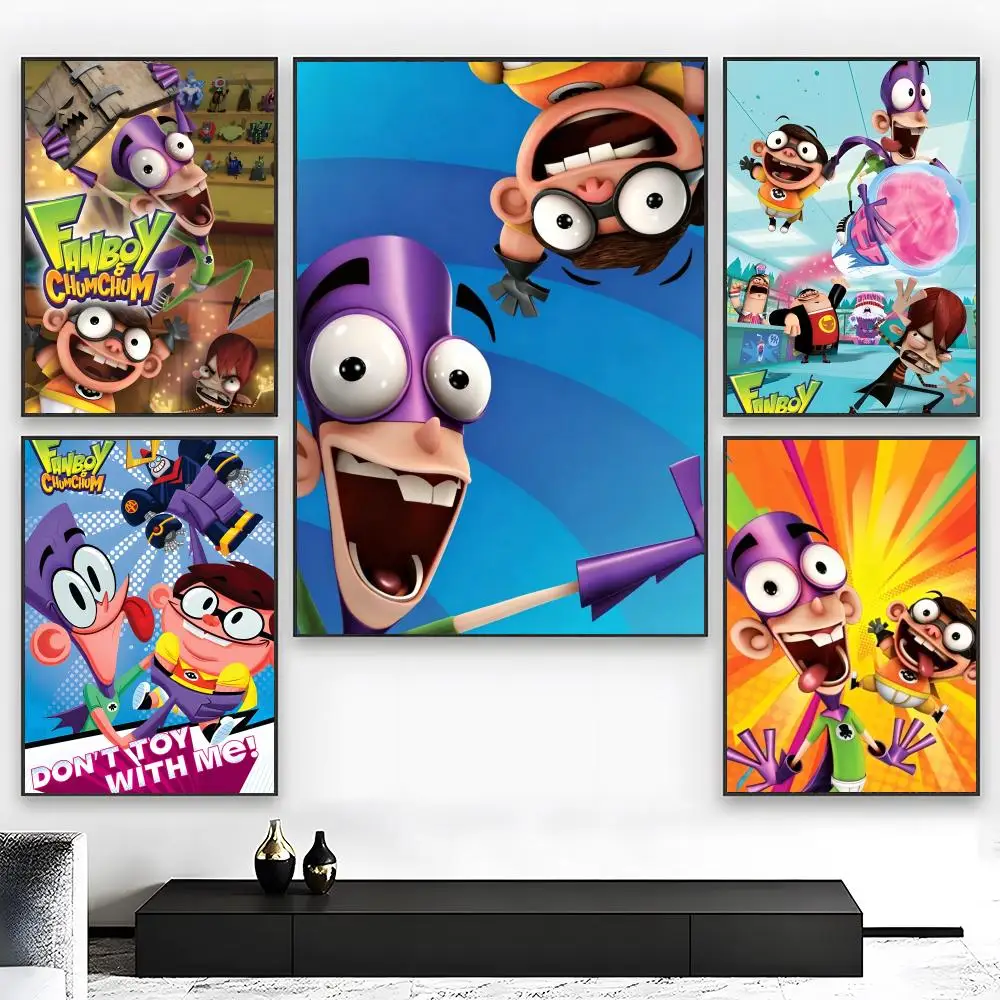 Affiche murale Anime F-Fanboy Chum Chum, impression artistique adaptée au salon, chambre à coucher, bar, salon, décoration de la maison, cadeau