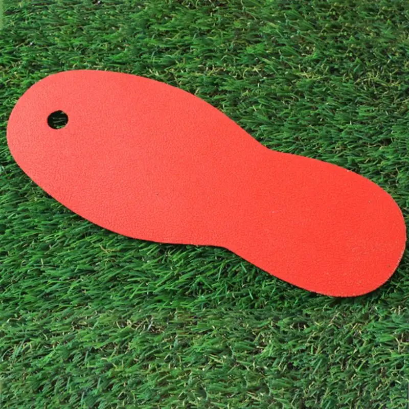 Alfombrillas de Golf para practicar al aire libre, goma, entrenamiento, columpio, forma de pies pequeños, Chipping Mat, Ayuda de entrenamiento para golpear el Golf