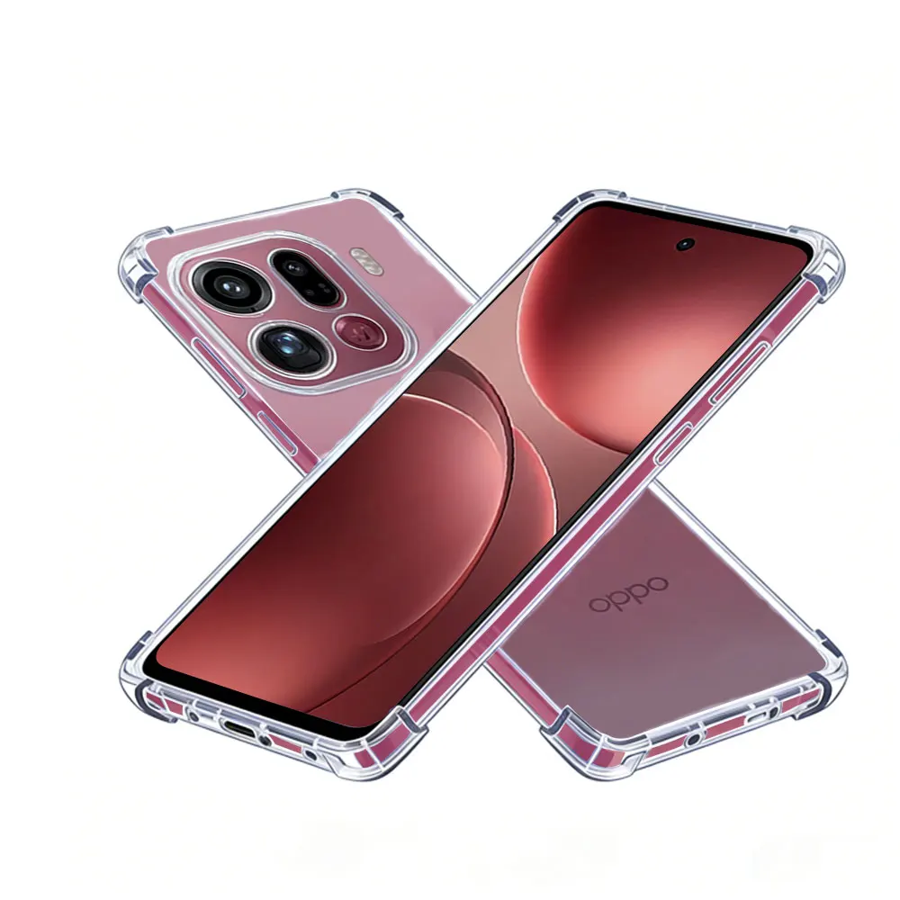 

Shockproof Clear Case for Oppo Find X9 Pro Transparent Soft Tpu Phone Cases Back Full Cover, findx9 pro