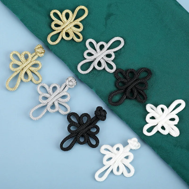 1PC Retro Chinese Cheongsam Button Dragonfly Knot Fastener Closures for DIY Handmade National Style Clothing Sewing Supplies