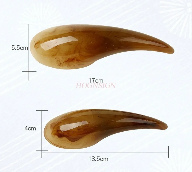 2pcs Beeswax large scraping barrel, small scraping piece board than horn scraping barrel general acupuncture massage stick