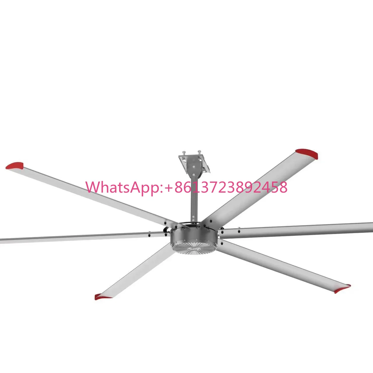 6.1m Industrial Ceiling Fan for Warehouse Gym High Airflow Low Noise Permanent Magnet Synchronous Motor Human Body Cooling