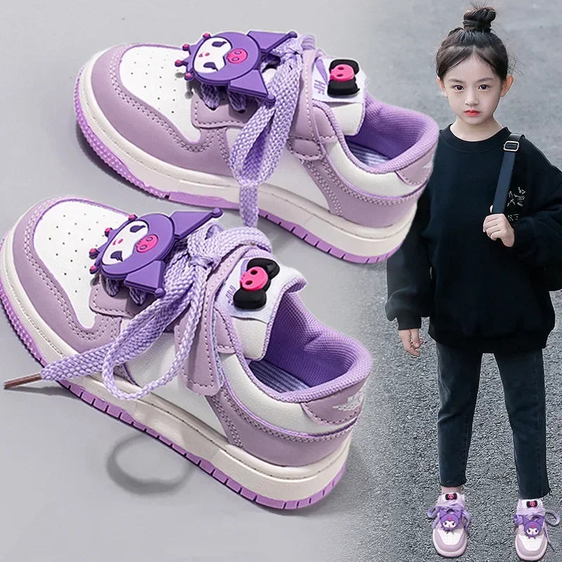 

Kulomi Children's Shoes Girls Spring and Autumn 2024 New Children's Sneakers Breathable Girls Dad Shoes Middle and Big Kids