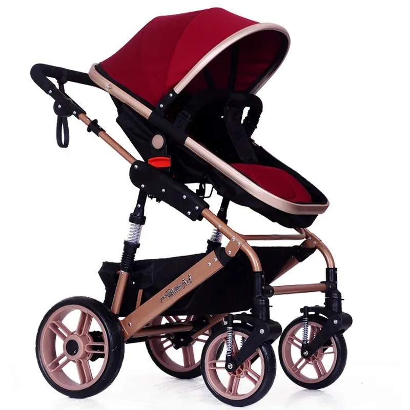 High Landscape Baby Stroller Travle System Lightweight Folding Baby Carriage 360 Rotation  Luxury 0-3 Y Car Seat