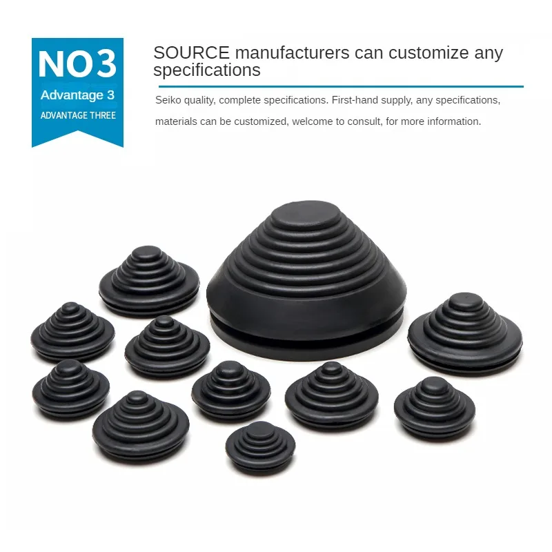 Rubber Tower Type Protection Coil Snap in Grommet Pad Seal Ring O-ring Protective Ring Sealing Cap Hole Plug Wire Guard Ring