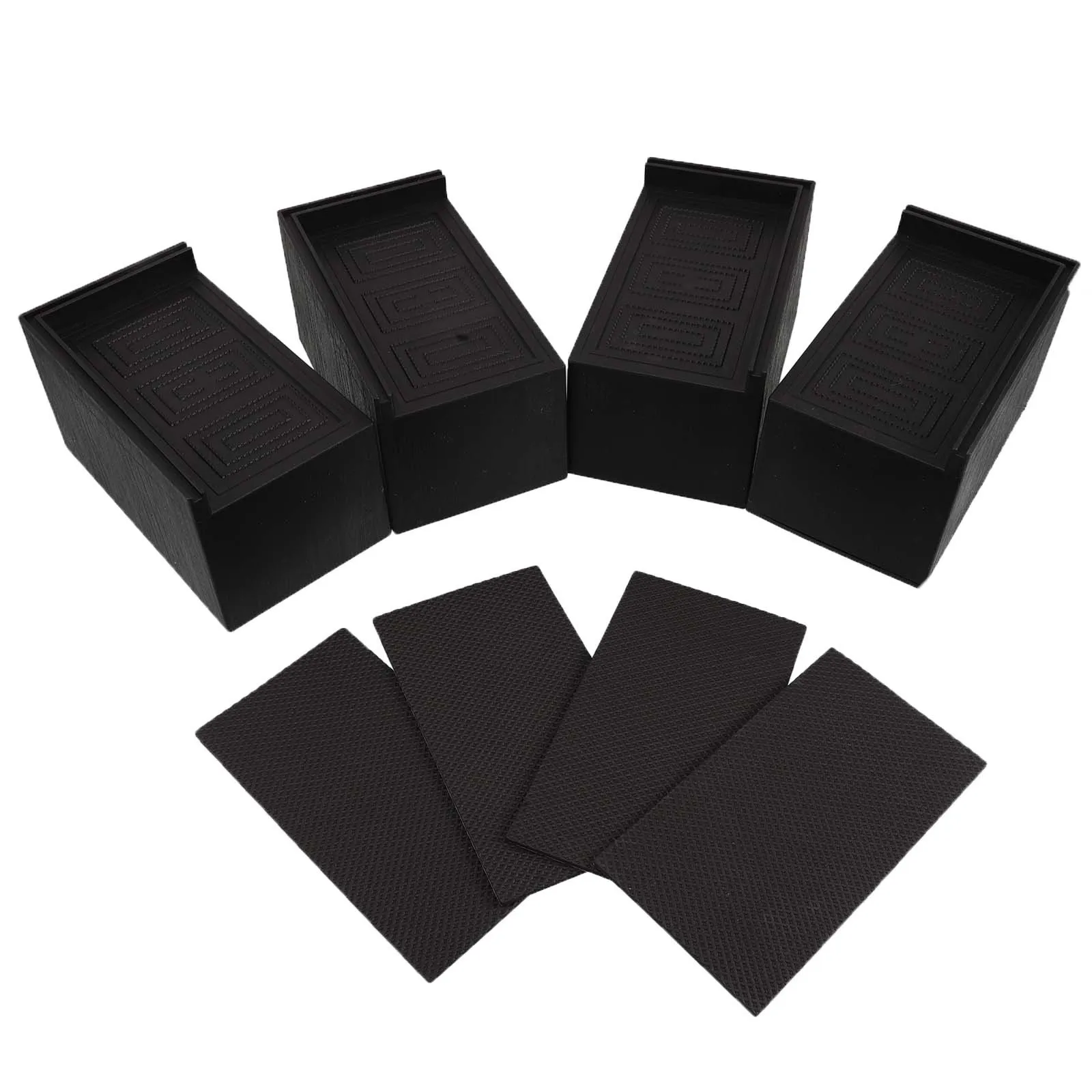 

4Pcs Premium Furniture Feet Non-Slip Floor Protectors Riser Pads for Wood Floors Anti-Slide Leveling for Bed Sofa Table Cabinet