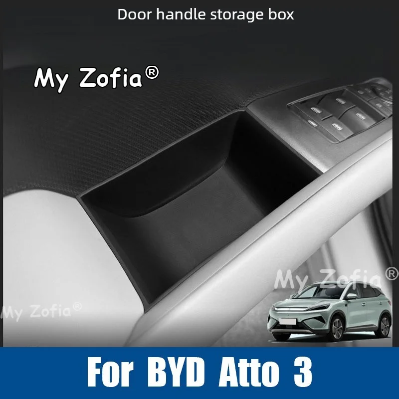 For BYD Atto 3 2026 Car Door Side Insert Storage Box Small Item Holder Anti-Scratch Door Pocket Tray Interior Items Accessories