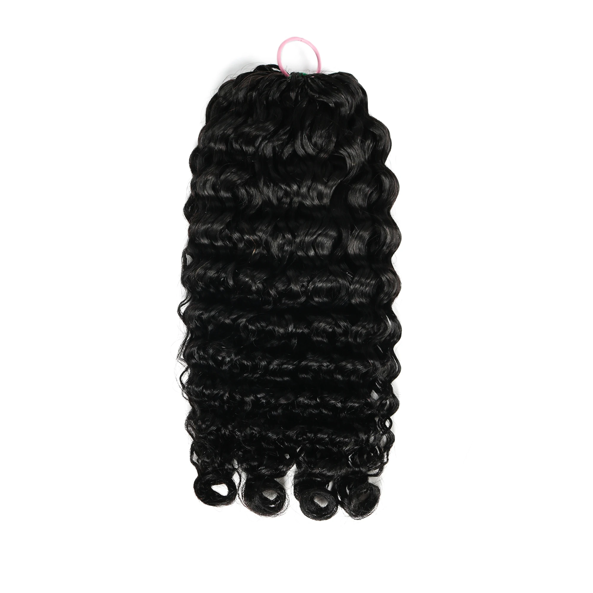 Cheveux humains 100G, plumeux, au crochet, pour femmes, pré-séparés, bouclés profonds et lâches, nœuds invisibles miracle, 100% cheveux humains