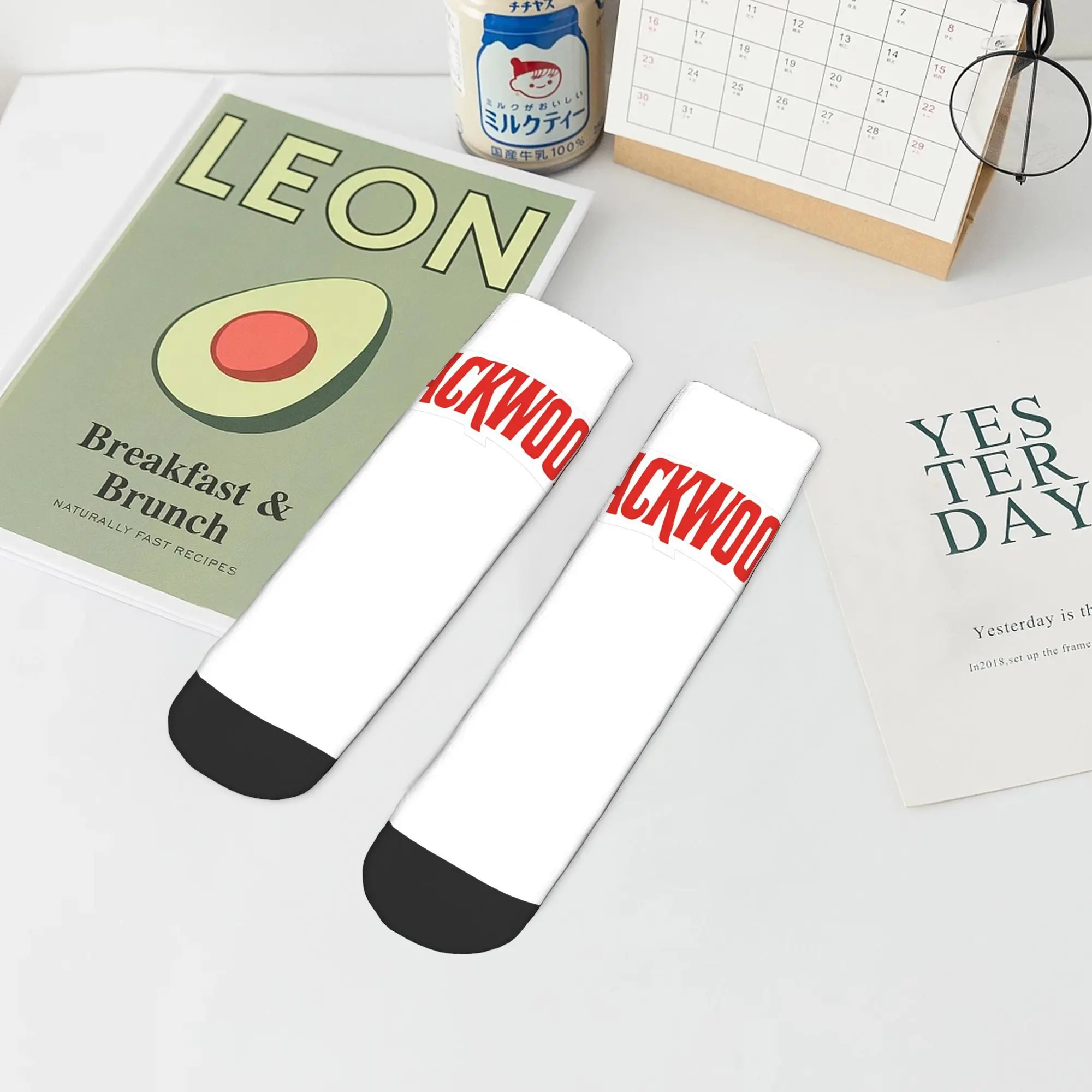 ถุงเท้าแบ็ควูดส์ ถุงเท้าดูดซับเหงื่อสไตล์ฮาราจูกุ ถุงเท้าทุกฤดูกาล อุปกรณ์เสริมสำหรับของขวัญวันเกิดสำหรับทุกเพศ