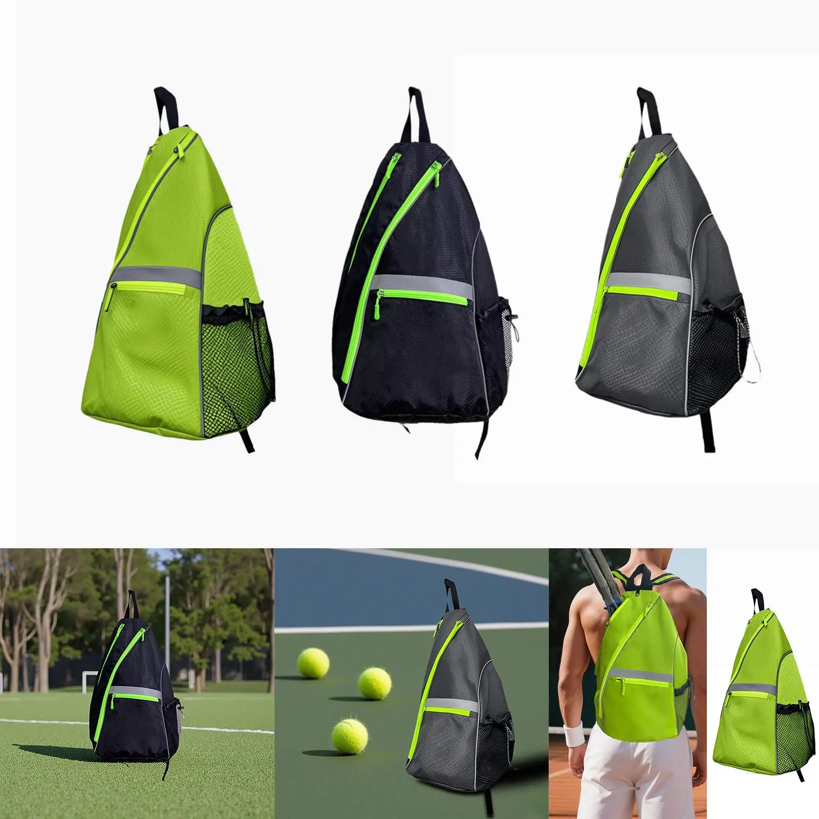 

Pickleball Bag Equipment Bag Multifunctional Portable Tennis Bag Crossbody Bag for Traveling Pickleball Sports Tennis Outdoor