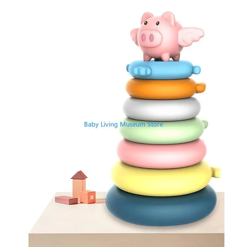 P31c ngăn xếp ngăn xếp cho trẻ xây dựng khối lượng trò chơi cân bằng bé DIY đồ chơi