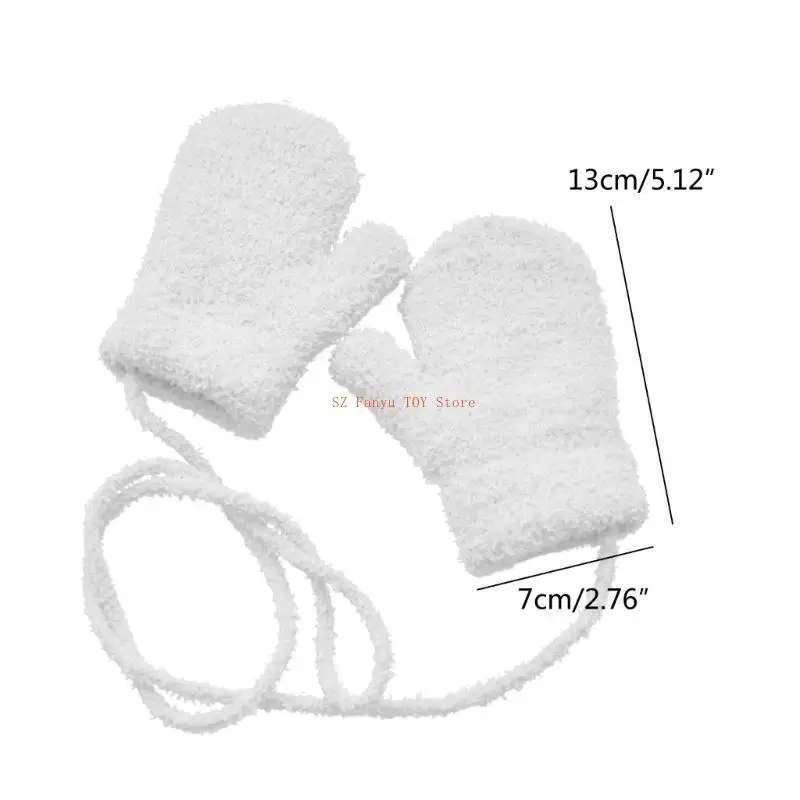 

96GC 1 Pair Baby Winter Gloves Breathable Infant Mittens Warm Thick Glove Solid Color
