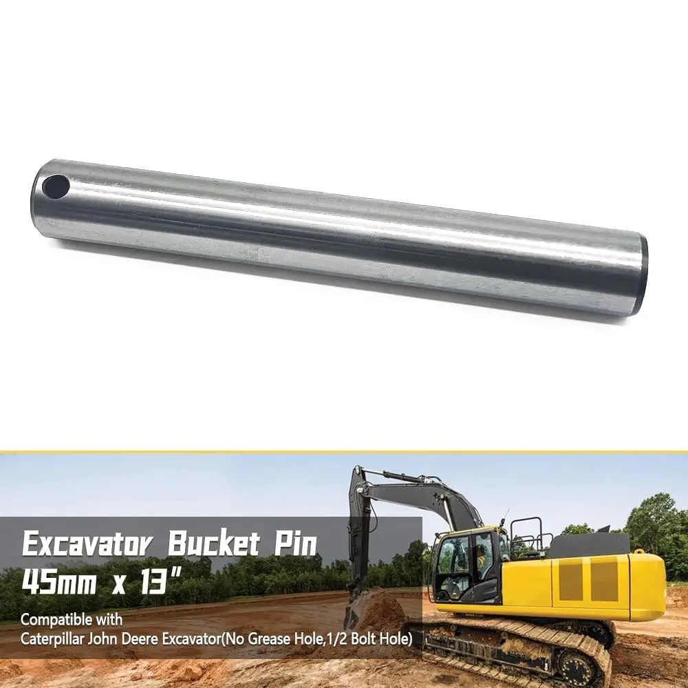 goupille-de-godet-d'excavatrice-de-45-mm-x-13-pour-goupille-de-construction-robuste-caterpilla-avec-trou-de-boulon-de-1-2-sans-trou-de-graisse