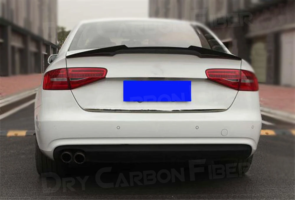 Carbon Fiber FRP Rear Spoiler Rear Trunk Duck Spoiler Wing For Audi A4 B8 B8.5 B9 Sedan 2009 - 2019 Car Spoiler
